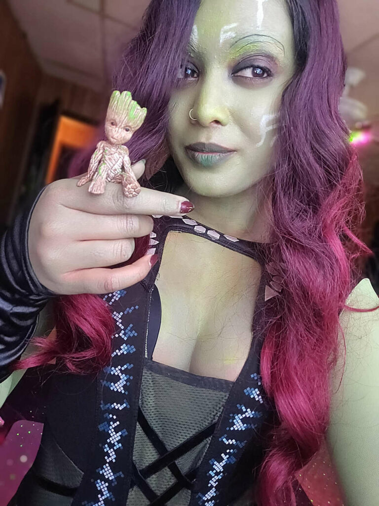 Gamora And Baby Groot By Sindielyn