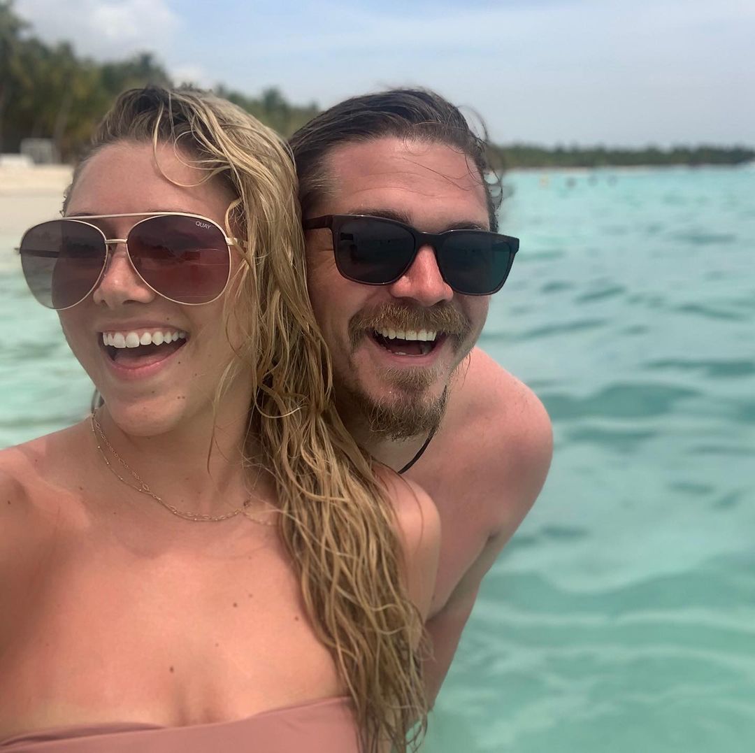 Malcolm Freberg with his girlfriend