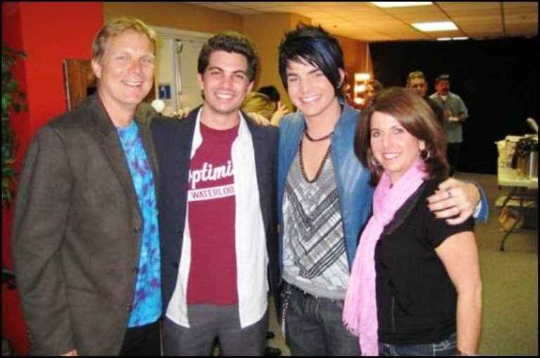 Adam Lambert with his family