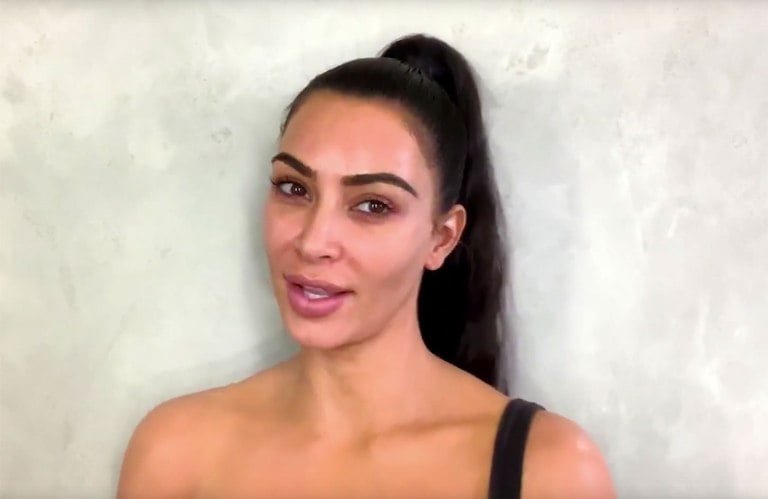 Kim Kardashian Crying Face, With and Without Makeup