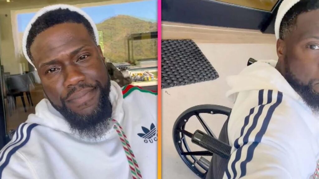 Kevin Hart in Wheelchair after Suffering Multiple Injuries Racing Former NFL Player