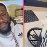 Kevin Hart in Wheelchair after Suffering Multiple Injuries Racing Former NFL Player