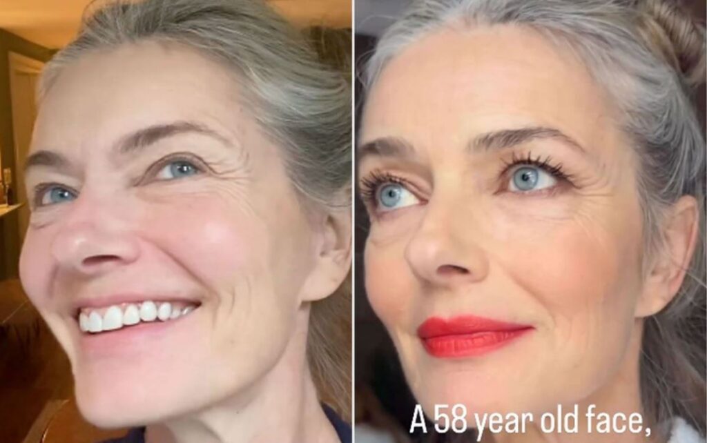 Supermodel Paulina Porizkova bares her ’58-year-old face’ without filters or makeup.