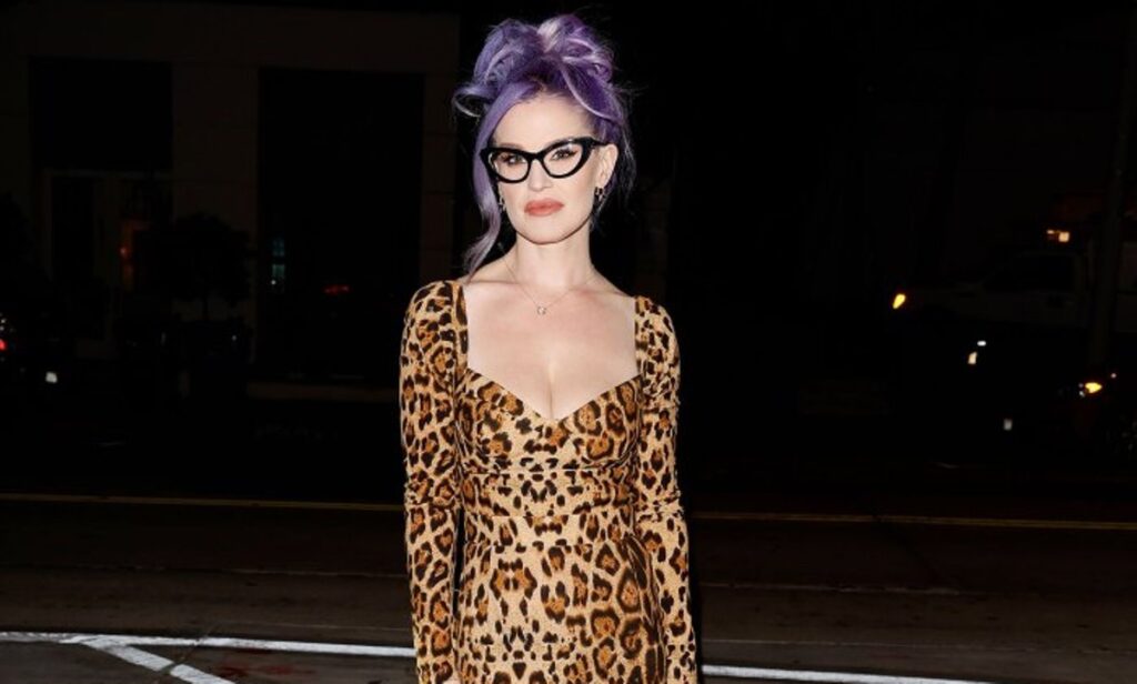 Kelly Osbourne makes a stylish return to the spotlight in a leopard-print dress.