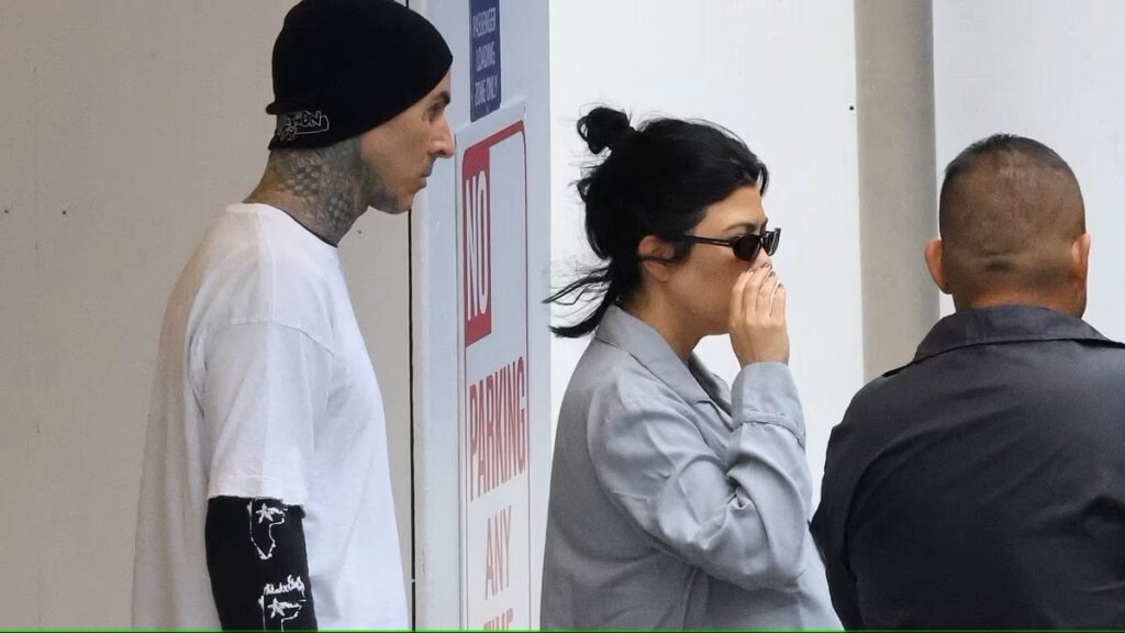 Travis Barker and Kourtney Kardashian spotted leaving hospital after ‘urgent family matter’