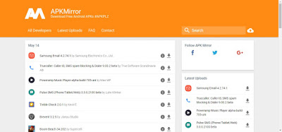 APKMirrorのホーム APKMirrorサイト
