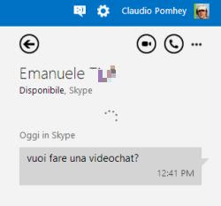 Outlook.comからのSkype