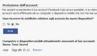 Facebookのログイン通知