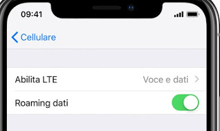 ローミングiPhone