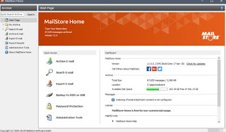 MailStoreホームアプリケーション MailStoreのホーム