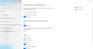 Microsoft設定の同期 マイクロソフトアカウント