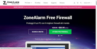 ZoneAlarmサイト ダウンロードサイト