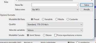 ファイルを保存します AudacityがMP3を節約