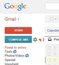 アンドロイドのためのSMSGmailとFacebook