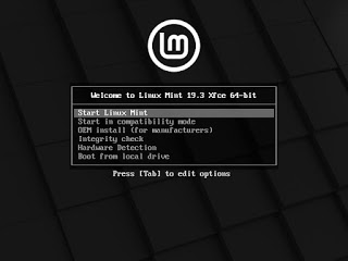 ミントの始まり Linuxブート
