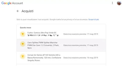 Googleは購入を記録します