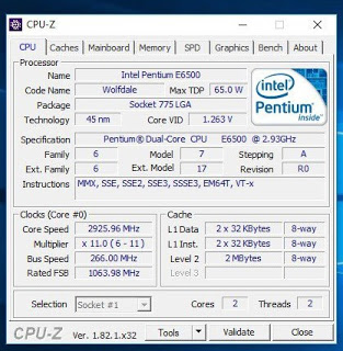 CPU-Zツール CPU-Z