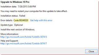 ソリューションエラーはWindows10を更新します