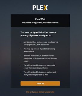 Plexへのアクセスが制限されています ログインなしのプレックスログイン