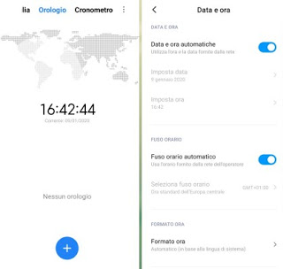 Androidの日付と時刻 時計