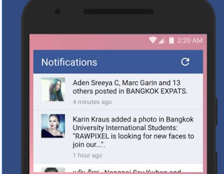 Facebookの通知とメッセージ