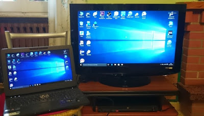ラップトップからテレビへ