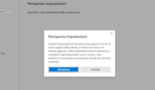 Microsoft Edge をリセットする 角