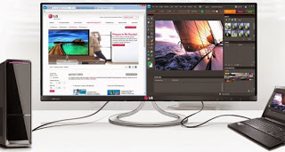 デュアル PC モニター HDMIスイッチ
