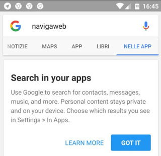 Android でデータを探す