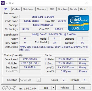 CPU-Z アプリケーション CPU-Z
