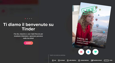 PCのWeb経由のTinder