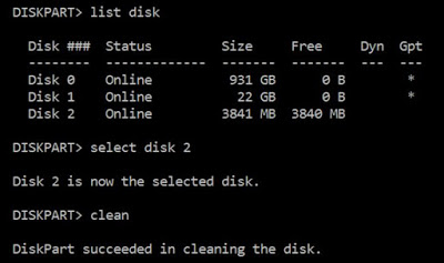 きれいな USB フォーマット スペース