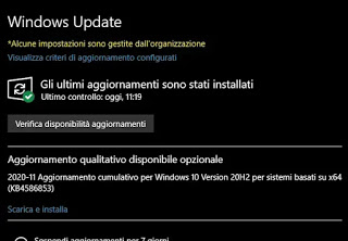 オプションの Windows 10 アップデート