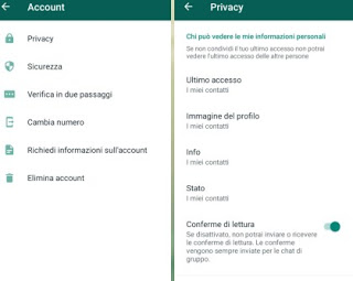 WhatsAppのプライバシー 読み取りを確認する