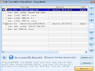 Video2Dvd MKV アプリケーション MKV Video2Dvd