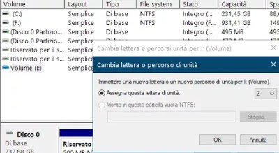 ドライブ文字を変更する