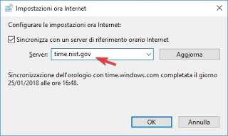Windows 10 インターネット時間
