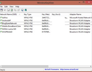 WirelessKeyView プログラム WirelessKeyView