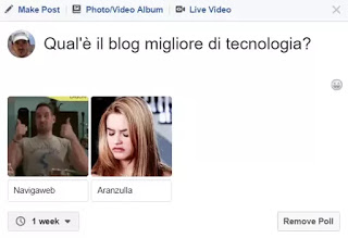 Facebookの投票を作成する