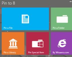 Windows 8 でタイルを作成する