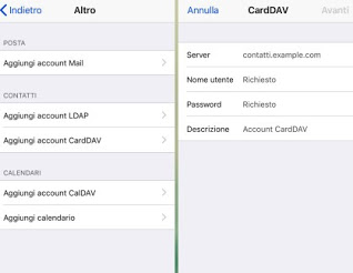 DAV連絡先カード カードDAV