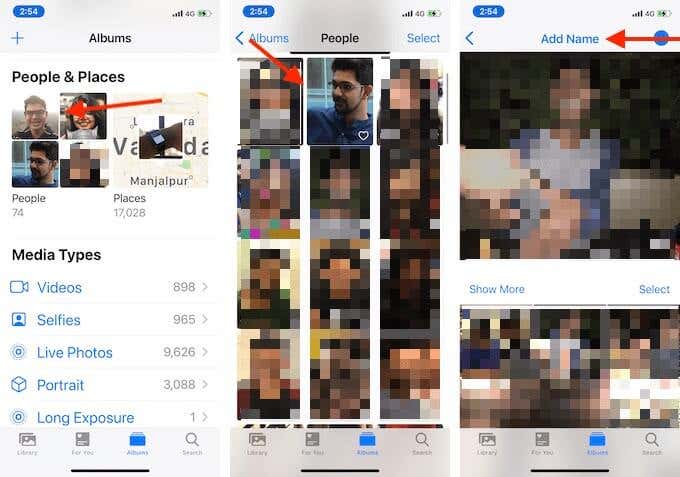 顔を使用して写真を整理する方法に関する視覚的な説明