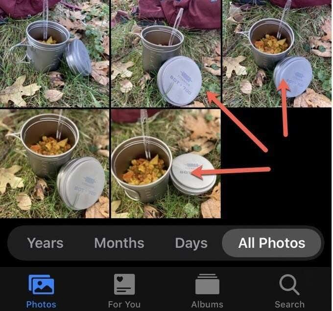 削除したい3枚の写真