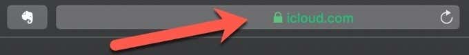 アドレスバーの icloud.com
