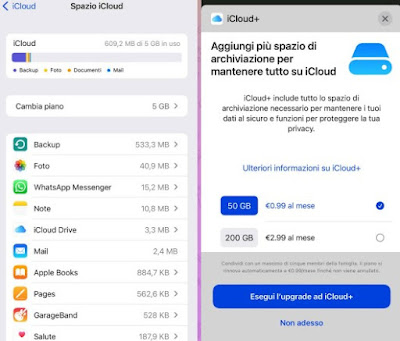 iCloud + iPhoneから iCloud + サブスクリプション