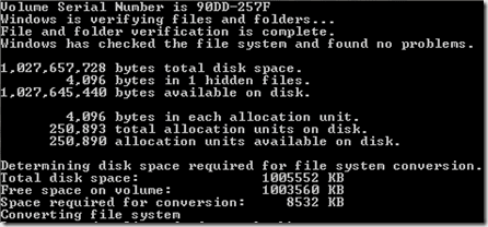 脂肪を ntfs に変換する