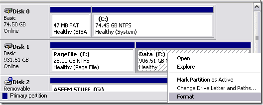 Windows 7 をフォーマットする