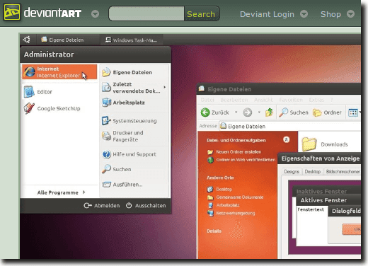 Ubuntu Light テーマ Deviantart ページ