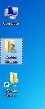 デスクトップ アイコンの境界線