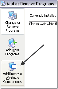 Windows コンポーネントの追加と削除